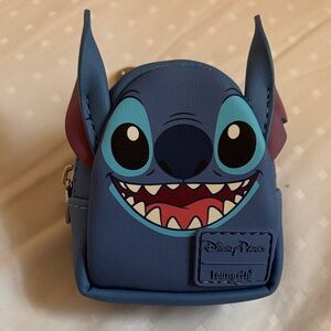 Loungefly Blue Stitch Face Mini Backpack nwt blind box